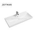 rectangular solid surface one piece basin